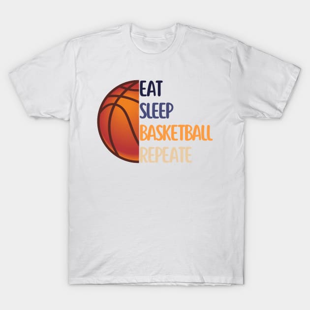 Eat sleep basketball repeat T-Shirt by Dr.Bear